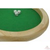 Piste de dé 35cm bois avec 5 dés