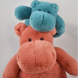 Peluche Hippopotame HIP'UNITED Vert émeraude - 25 cm