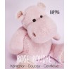 Peluche Hippopotame HIP'PIE - Rose poudré - 25 cm