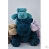 Peluche Hippopotame HIP'POP - Bleu canard 40 cm