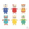 LES OURSONS S'HABILLENT - MES SILHOUETTES EN BOIS