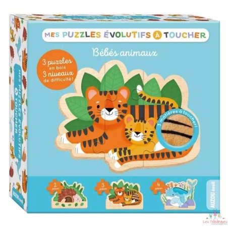 MES PUZZLES ÉVOLUTIFS À TOUCHER Bébés animaux