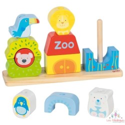 Jeu à encastrer et empiler, zoo