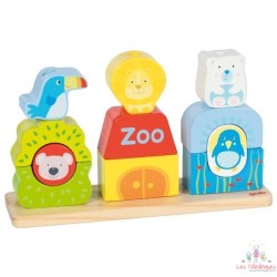 Jeu à encastrer et empiler, zoo