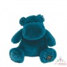 Peluche Hippopotame HIP'POP - Bleu canard 25 cm