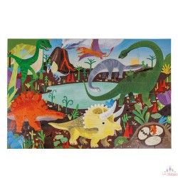 Puzzle géant 100 pièces qui brillent dans le noir – Dinosaures