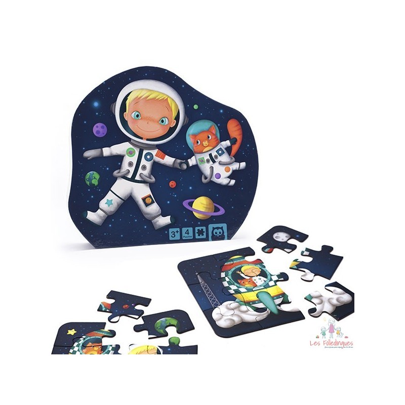Puzzle évolutif astronaute 4 en 1