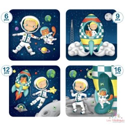 Puzzle évolutif astronaute 4 en 1