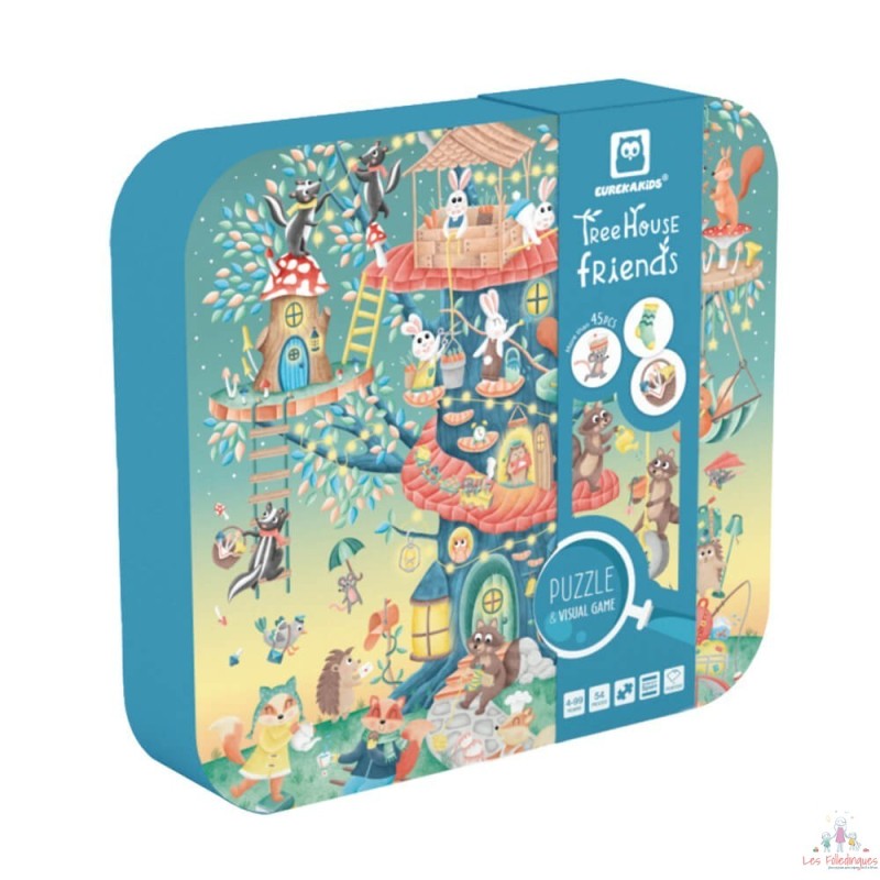 Puzzle d'observation des amis de la cabane dans les arbres – 54 pièces