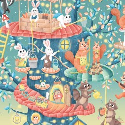 Puzzle d'observation des amis de la cabane dans les arbres – 54 pièces