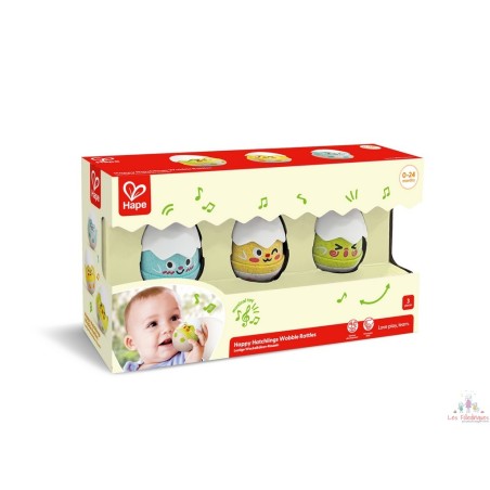 Set de 3 hochets poussins