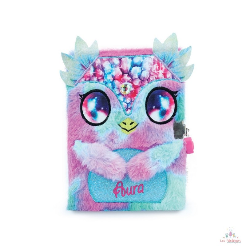 Agenda secret couverture peluche - Aura