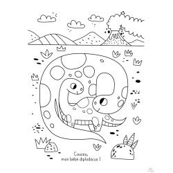 Mes planches d’artiste à colorier – Dinosaures