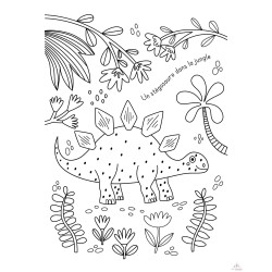 Mes planches d’artiste à colorier – Dinosaures