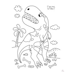Mes planches d’artiste à colorier – Dinosaures