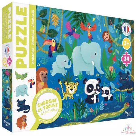 Puzzle cherche et trouve des tout-petits - Les animaux