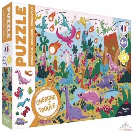 Puzzle cherche et trouve - Les dinosaures