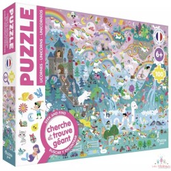 Puzzle cherche et trouve - Licornes