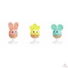 3 hochets à ventouse - animaux
