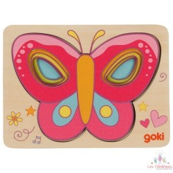 Puzzle à couches, papillon
