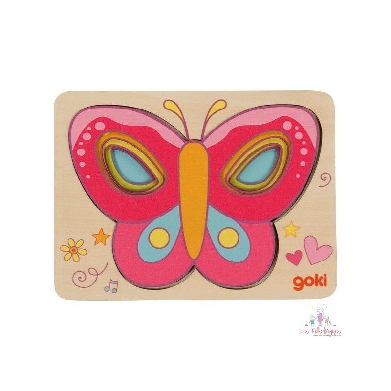 Puzzle à couches, papillon