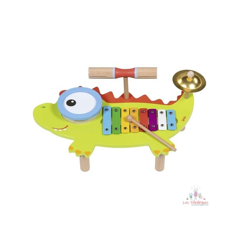 Table musicale crocodile avec livret de partitions