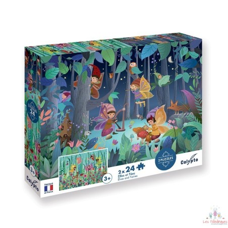 Puzzle 2 x 24 pièces - Elfes et Fées
