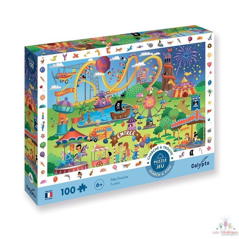 Puzzle 100 pièces Cherche et Trouve Fête Foraine