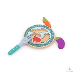 Jeu d’éveil en bois, Plateau repas multi-activités