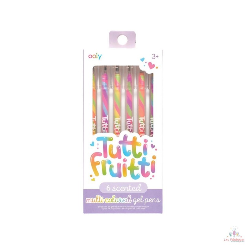 Stylos gel parfumés Tutti Frutti - Multicolores - Lot de 6