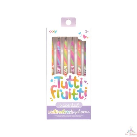 Stylos gel parfumés Tutti Frutti - Multicolores - Lot de 6