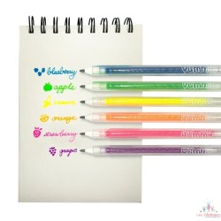 Stylos gel parfumés Yummy Yummy - Néon - Lot de 6
