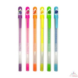 Stylos gel parfumés Yummy Yummy - Néon - Lot de 6
