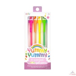 Stylos gel parfumés Yummy Yummy - Néon - Lot de 6