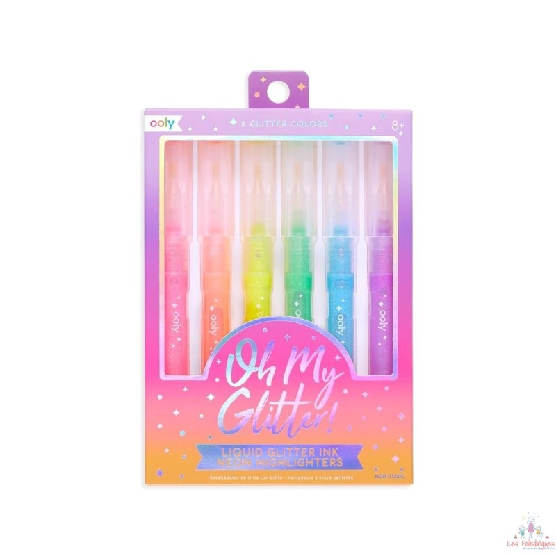 Oh My Glitter! Surligneurs néon - Lot de 6