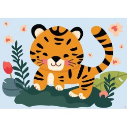 Puzzle 12 Pièces - Le Bébé Tigre