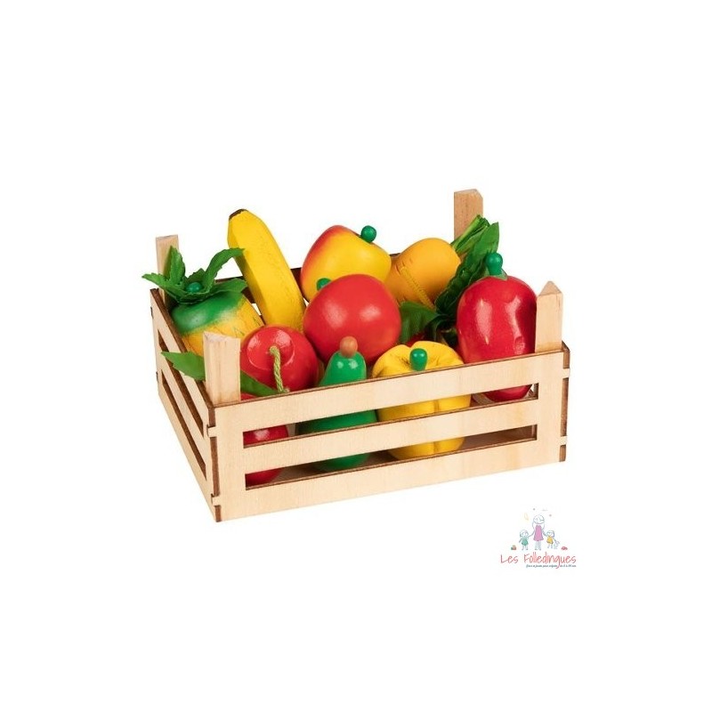 Fruits et légumes dans une cagette,